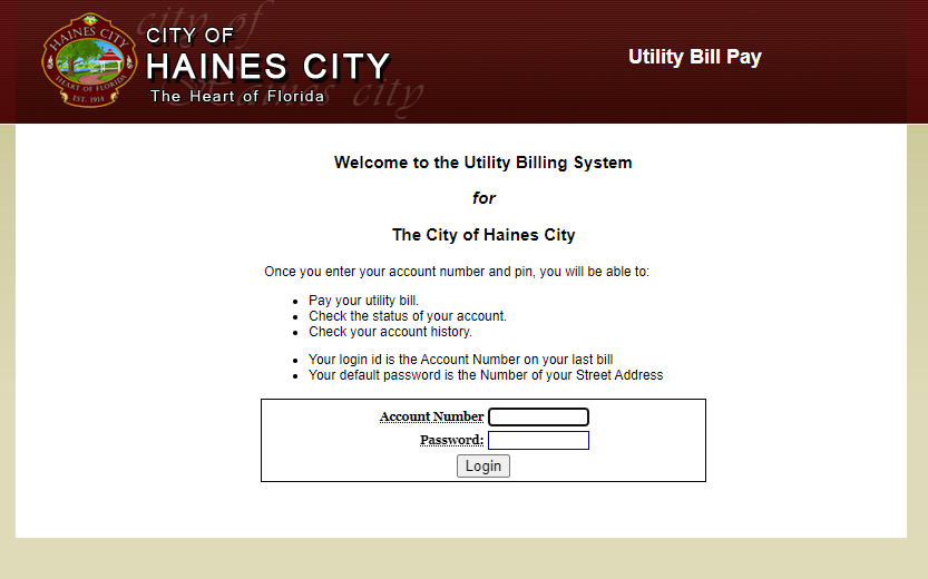 Haines City Water Bill Pay